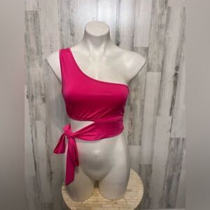 Hot pink crop top